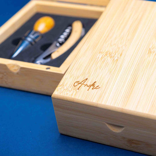 Kit acessorios de vinho Bambu | AMOUH