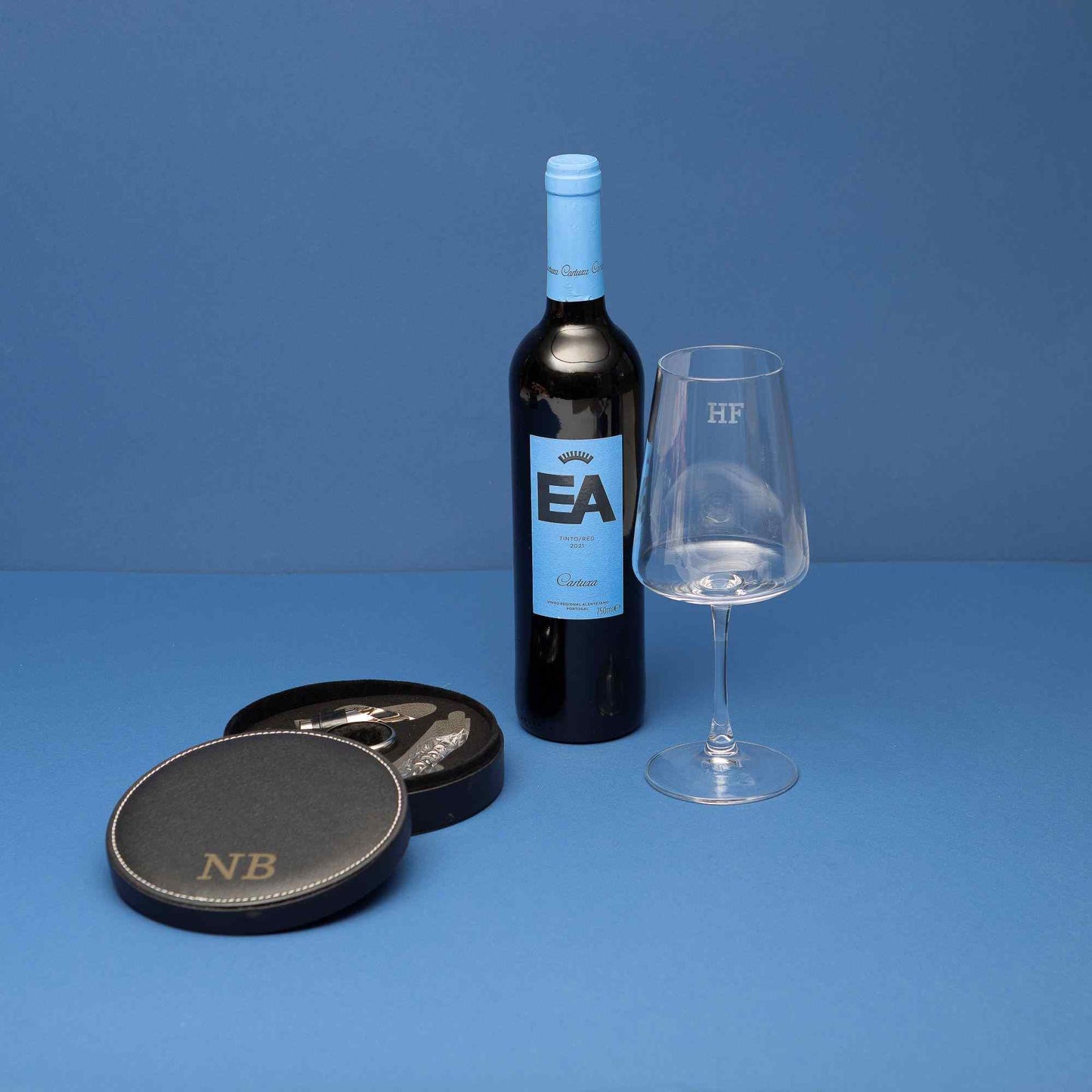 Jogo de acessórios para Vinho case couro sintético | Amouh