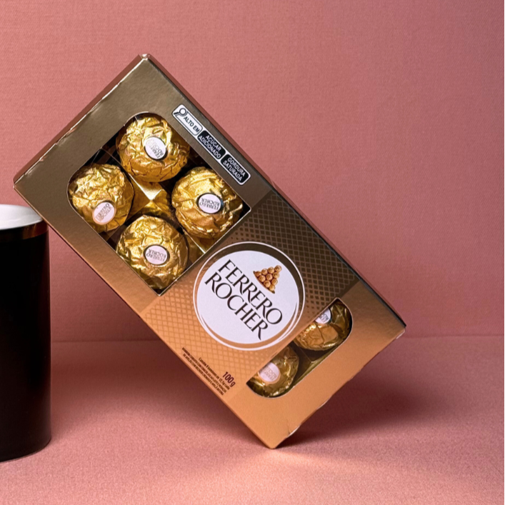 Bombom Chocolate Ferrero Rocher - Caixa 8 un