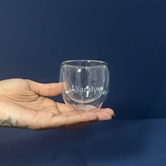 Copo de Café Parede Dupla em Vidro Personalizado | AMOUH