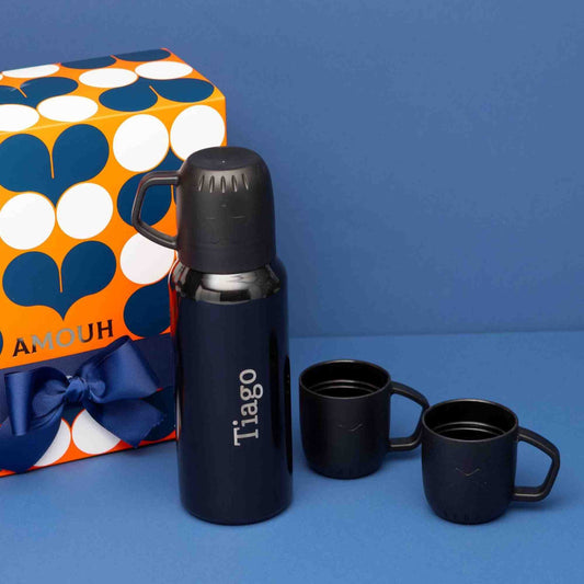 Garrafa térmica com xícaras | AMOUH