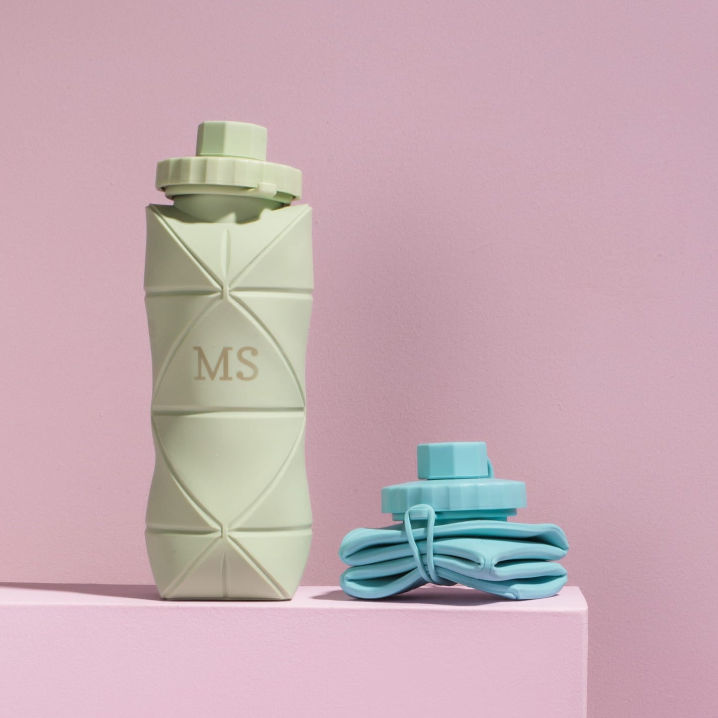 Garrafa de Silicone Dobrável 600ml Personalizada | AMOUH