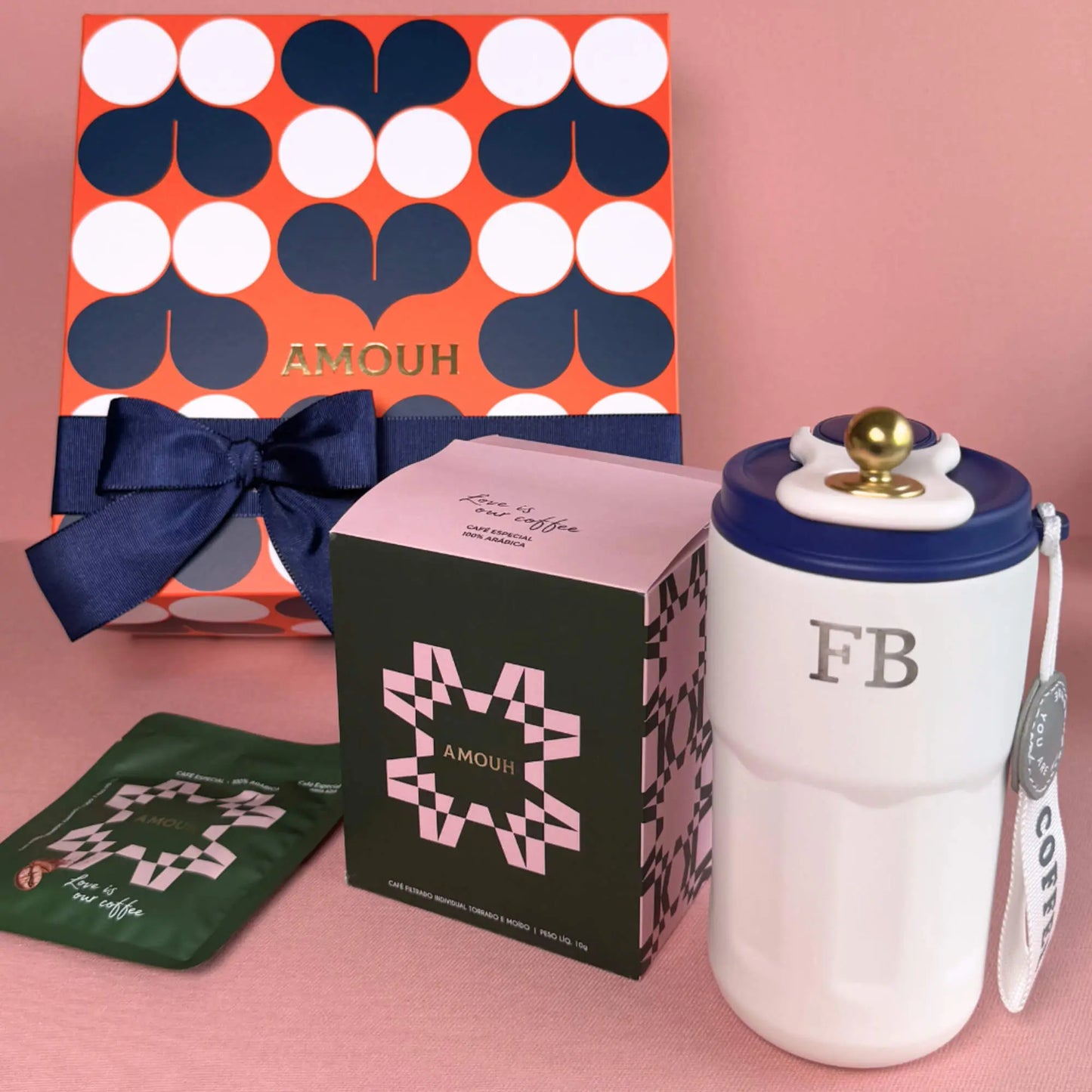 Copo Café Especial + 1 Caixa Café Drip Coffee na Caixa M Amouh
