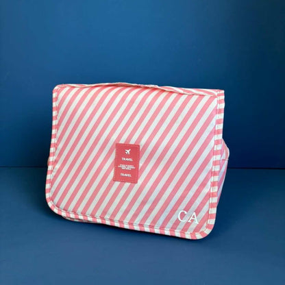 Necessaire de viagem listras com Gancho | AMOUH