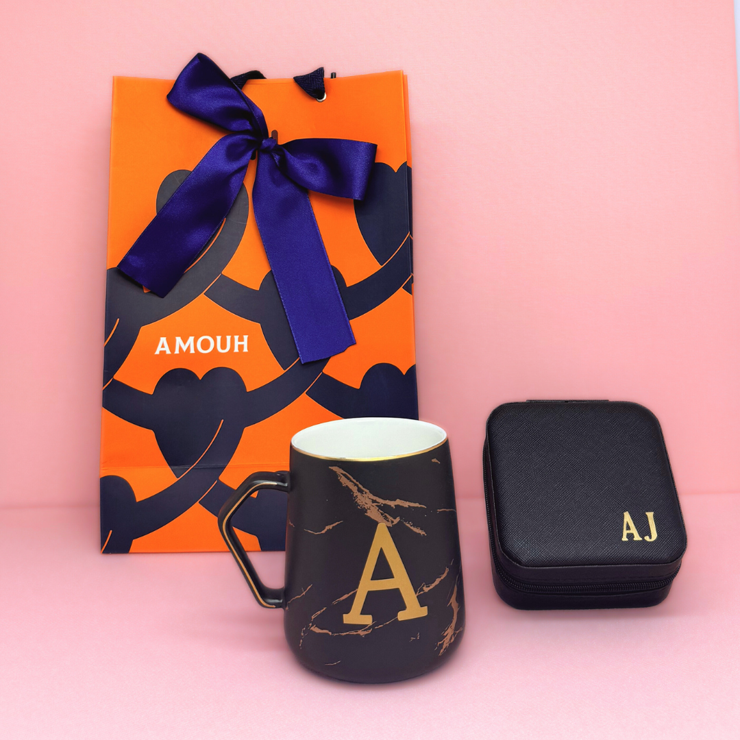 Kit Amouh na sacola exclusiva: Caneca Marmor + Box to go P