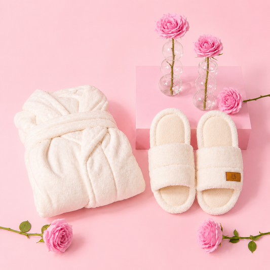 Roupão Deluxe + Pantufa Pelos na sacola Amouh