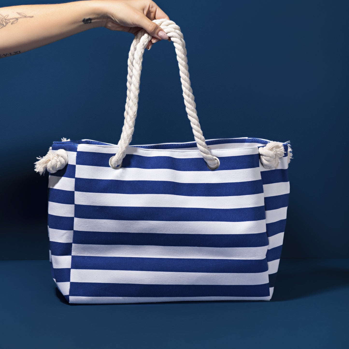 Bolsa sacola tote de ombro listras | Amouh