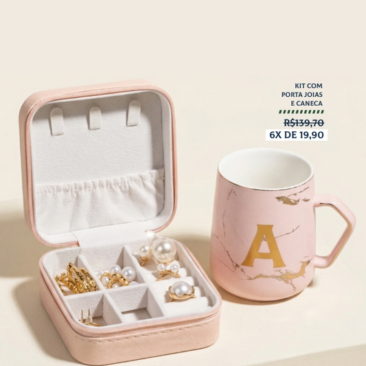 Kit PROMO 3 Dia das Mães CHIC – Porta Joias e Caneca Personalizada