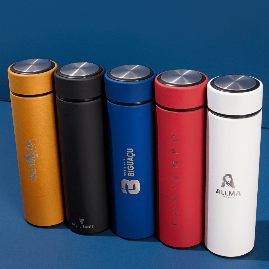 Garrafa térmica emborrachada termo amouh 500ml personalizada | AMOUH