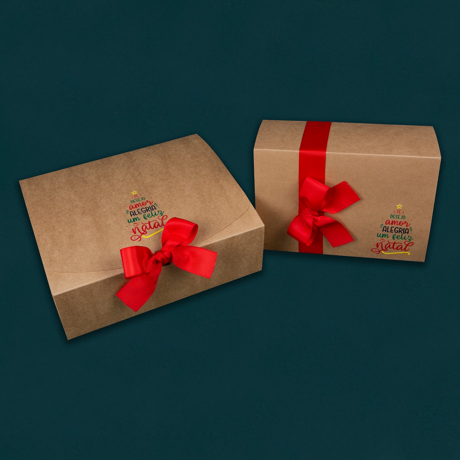 Caixa Pardo com laço - ESPECIAL NATAL