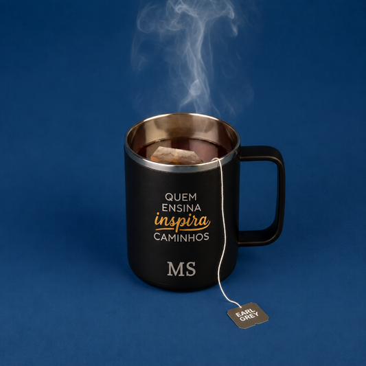 Caneca Térmica de Café Personalizada 400ml | AMOUH