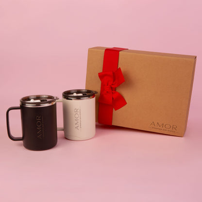 Caneca Térmica de Café Personalizada 400ml | AMOUH