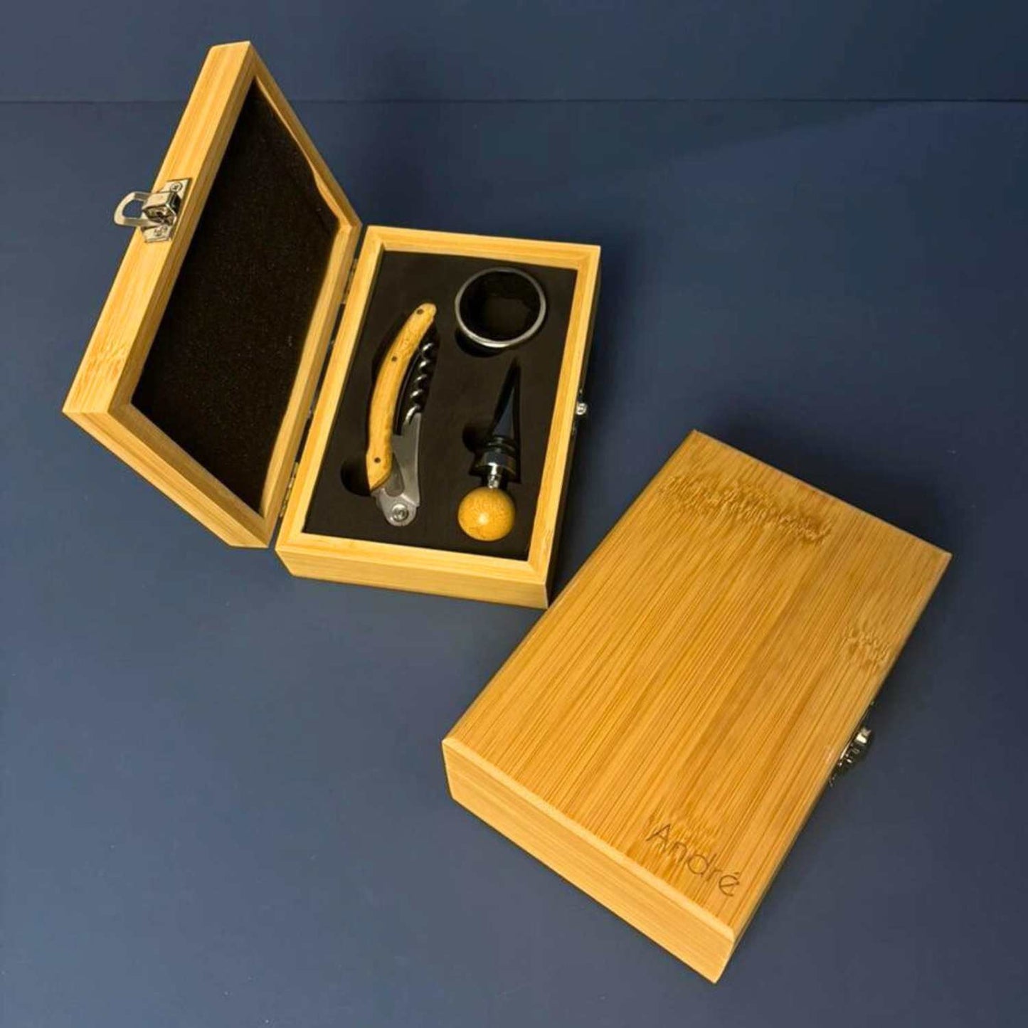 Kit acessorios de vinho Bambu | AMOUH