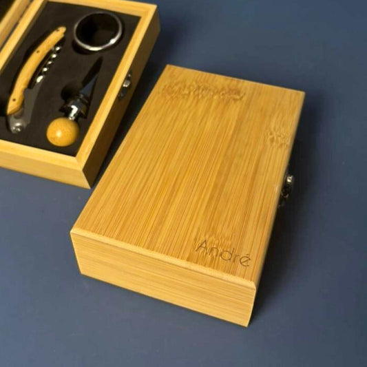 Kit acessorios de vinho Bambu | AMOUH