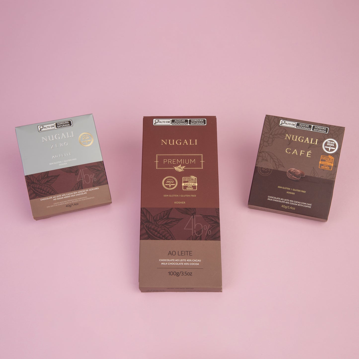 Chocolate Premium Nugali 45% Cacau – Barra 100g | Amouh