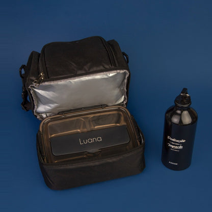 Garrafa Squeeze Preta com Chaveiro 500ml | Amouh