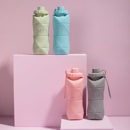 Garrafa de Silicone Dobrável 600ml Personalizada | AMOUH