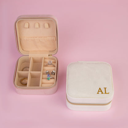 Box to go Veludo - Porta Joias Portátil Personalizado | AMOUH