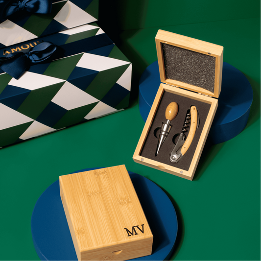 Kit acessorios de vinho Bambu | AMOUH