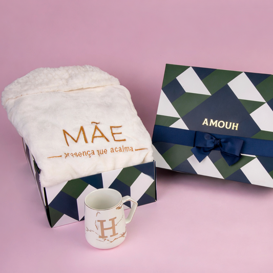 Kit 6 Dia das Mães Premium - Roupão + Caneca personalizada