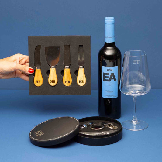 Jogo de acessórios para Vinho case couro sintético | Amouh