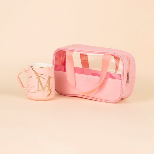 Kit 3 Prof: Caneca Marmor + Miss Bag G Personalizados + Sacola Amouh