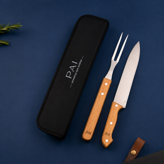 Kit para churrasco personalizado a laser | AMOUH