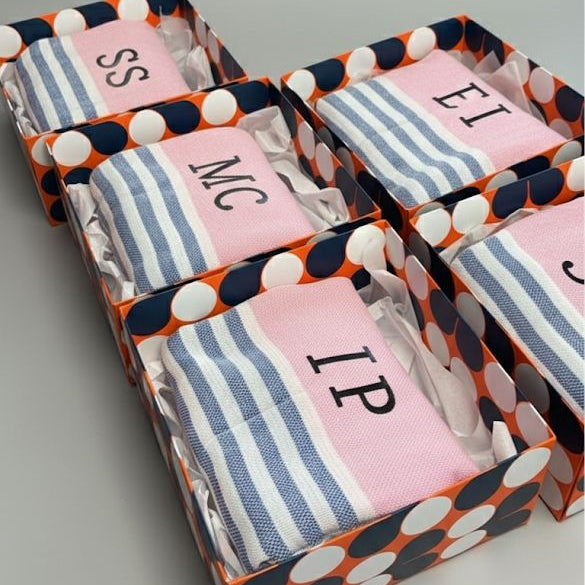 Toalha canga de praia turca personalizada com inciais | Amouh