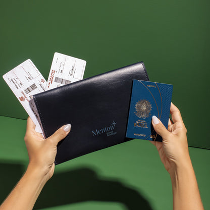 Voucher Porta Documentos Viagem Azul | Amouh