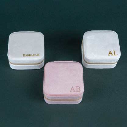 Box to go Veludo - Porta Joias Portátil Personalizado | AMOUH