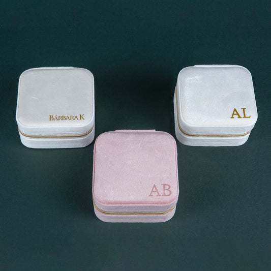 Box to go Veludo - Porta Joias Portátil Personalizado | AMOUH