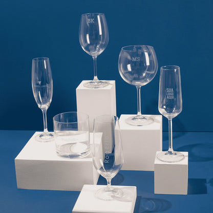 Taça de Vinho Personalizada Royale M Cristal ou Vidro | AMOUH