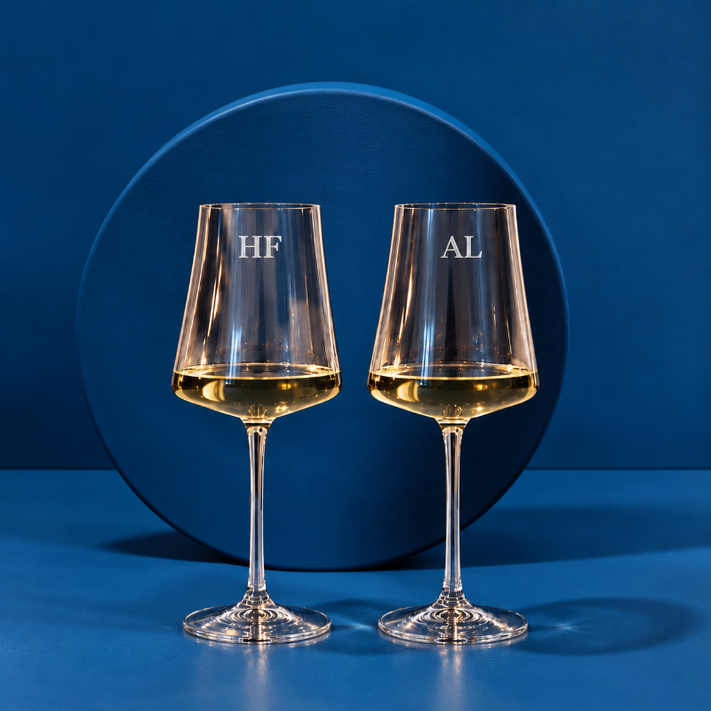 Taça de vinho personalizada laser Royale G cristal | Amouh