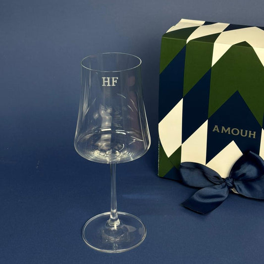 Taça de vinho personalizada laser Royale G cristal | Amouh
